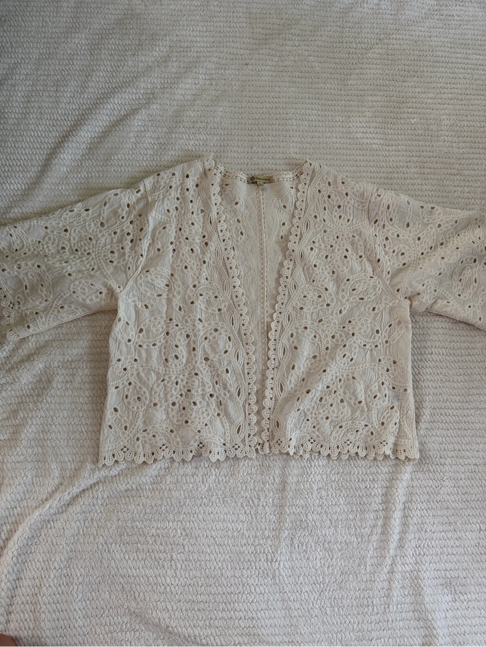 Democracy Lace Eyelet Tops — Black & White Duo - Picture 4 of 6